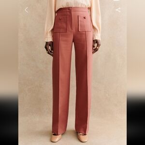 Sezane Dan Mid-RiseTrousers in Rosewood